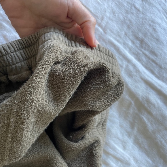 All The Babies Olive Green Sweatshort - Picture 3 of 3